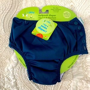 I play navy blue swim diaper